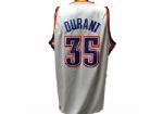 Kevin Durant Signed White Thunder Jersey (Panini Auth)